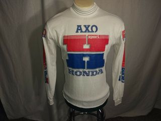 Vintage 80s Axo Sport Honda Jersey Shirt Size L Motocross