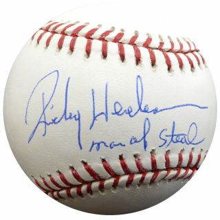 Rickey Henderson Autographed Mlb Baseball A 