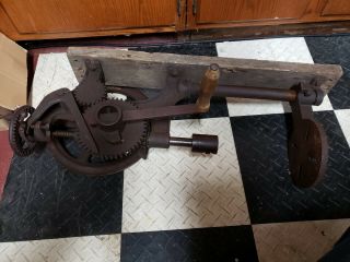 Antique Buffalo Forge No.  61 Mechanical Post Drill Press Hand Crank Cast Iron