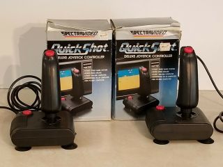(2) Vintage Atari 2600 Svi Spectravideo Quickshot Joysticks W/ Boxes