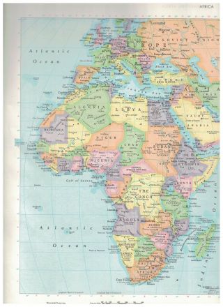 1965 Map Of Africa - Map Of North Western Africa On Reverse