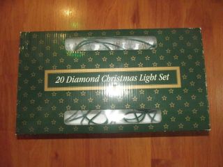 Mib Vintage Diamond 20 Coloured Christmas Tree Light Set
