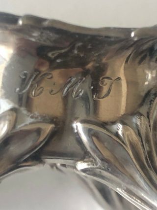 STERLING SILVER GILDED TIFFANY CO OPEN SALT SMALL DISH SET of TWO MONO 