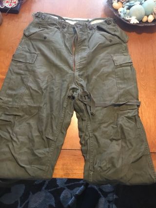 Vtg 50s Modified Us Army Combat Pants Trousers M1951 M - 51 Small Or Medium No Tag
