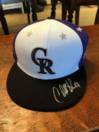 Charlie Blackmon Signed 2018 All Star Hat Psa Dna Colorado Rockies