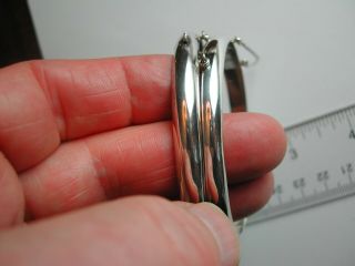 Vintage Sterling Silver Hinged Bangle Bracelet With Safety Chains
