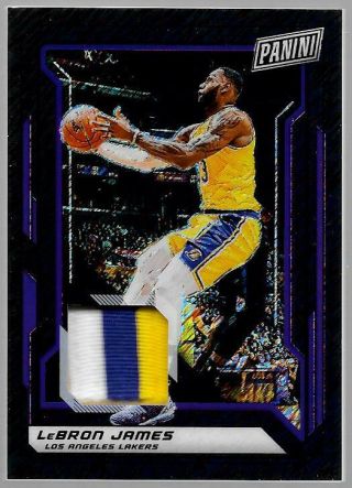 Lebron James 2019 Panini National Vip Gold Pack Prizm 3 - Clr Patch 4/10 Ssp