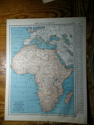 1943 Map Of Africa - Map Of Egypt & Inset Of Southern Extension Of Nile On Back