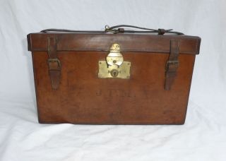 Antique Leather Cartridge Ammunition Case By J Venables & Son Vintage