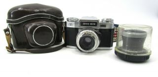 Vintage Zeiss Ikon 35mm Film Camera With Tessar 2.  8/50 & 1:4 35mm Lenses,  Case