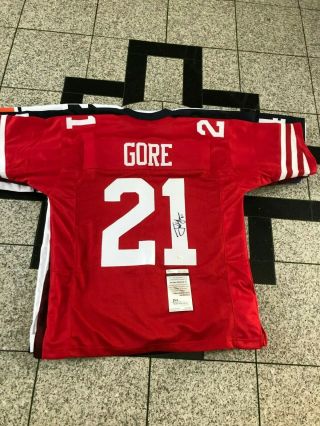 Frank Gore Autographed Signed San Francisco 49ers 21 Red Jersey Jsa
