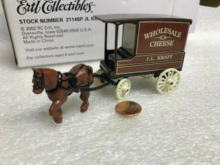 Ertl Collectible Cheese Jl Kraft Horse Wagon Delivery Carriage Diecast