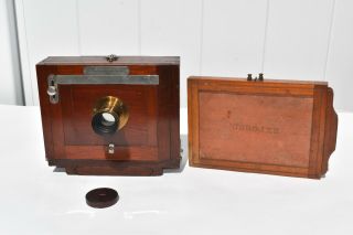 Antique Rochester Optical Model Improved Plate Camera 5x7 Case