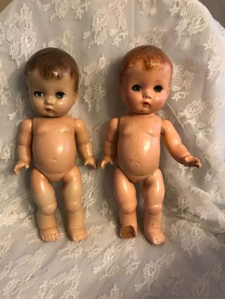 Vintage Candy Kids Baby Toddler Dolls 12 " Effanbee Composition Twins 1920s 1930s
