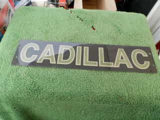 Vintage Cadillac Lighted Sign Plastic Panel Insert