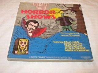 A Vintage Boxed 3 Record Lp Compilation Set The Great Radio Horror Shows