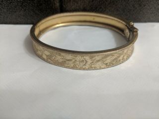 Vintage Carl Art Gold Filled Hinged Bangle Bracelet