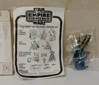 1980 Vintage Star Wars Mail Away Hoth Survival Kit Weapons Accessories Box Paper