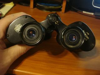 Vintage Nikon Nippon Kogaku Tokyo Binoculars Model J - 87 9x35 7.  3 Deg Cond