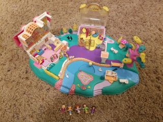Vintage 1996 Polly Pocket Magical Moving Pollyville Playset Complete Set