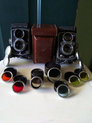 Rolleiflex Serial 1093413 And Rolleicord Serial 1157089 Antique Cameras,  Lens