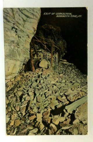 Mammoth Cave Kentucky Exit Of Corkscrew Vintage Postcard