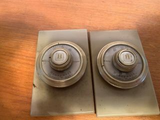 2 Vintage Honeywell Round Thermostat Non Programmable Heat & Cool