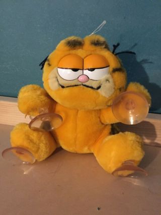 Vtg 1978 Garfield The Cat Plush Suction Cup Window  Climbing The Walls For You "