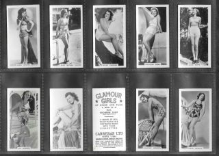 Carreras 1939 (glamour) Full 54 Card Set  Glamour Girls Of Stage & Films