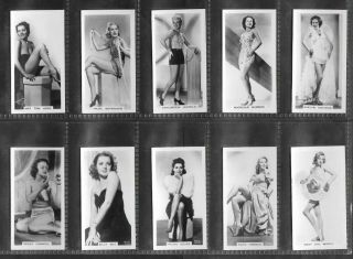 CARRERAS 1939 (GLAMOUR) FULL 54 CARD SET  GLAMOUR GIRLS OF STAGE & FILMS 3