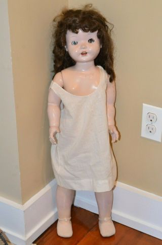 Vintage Large 29 " Creepy Doll For Ooak Head Scary Goth Horror Halloween Old