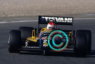 35mm Slide F1 Nicola Larini - Osella 1988 Portugal Formula 1 Racing