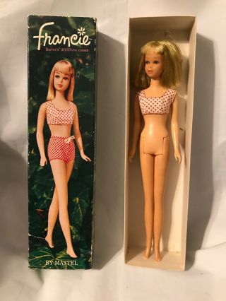 Vintage Straight Leg Francie Doll Blonde Barbies Cousin