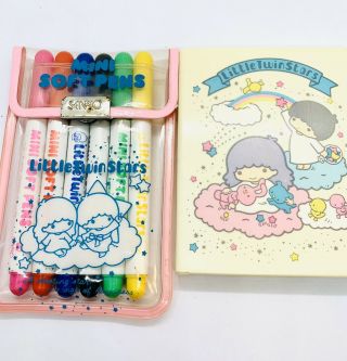 Vintage Sanrio Little Twin Stars Markers And Mirror 1976