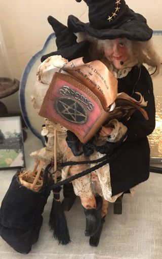 Kim Klaus OoAk HandMade Witch/child Doll Antique Vintage Primative Halloween 3