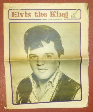 Memories Of Elvis The King Evening Mail Special Souvenir C.  1977