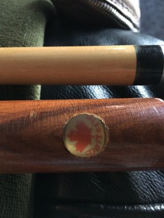 Vintage Durrefin Red Leaf Maple Sneaky Pete Pool Cue With Case 2
