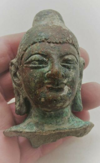 Chinese Northern Wei Dynasty Bronze Buddha Statue 北魏铜佛头