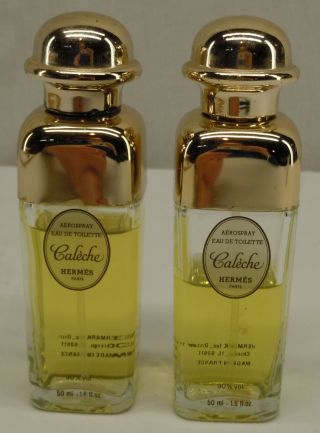 2 Vintage Hermes Caleche Eau De Toilette 1.  6 Oz Aerospray Perfume