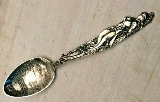 Watson Sterling Silver Souvenir Teaspoon With Native American Female