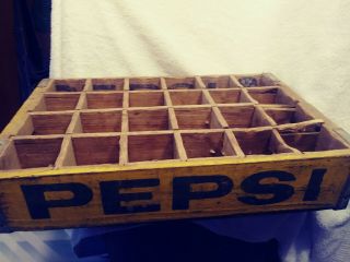 Vintage Pepsi Single Dot 24 Bottle Wood Crate Wichita Falls Texas
