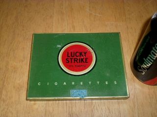 Lucky Strike Cigarettes,  Empty Tin Metal Cigarette Box,  1940 