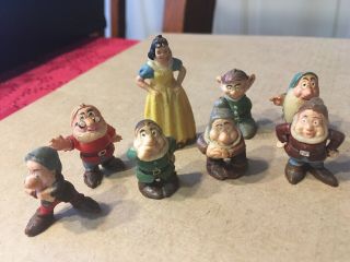 Vintage Disneykin Snow White And The 7 Dwarfs Marx Miniatures 1960s Toy Tinykins