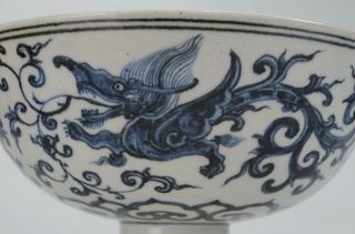 Chinese late Joseon Blue＆White Porcelain Dragon Desingn Cup 3