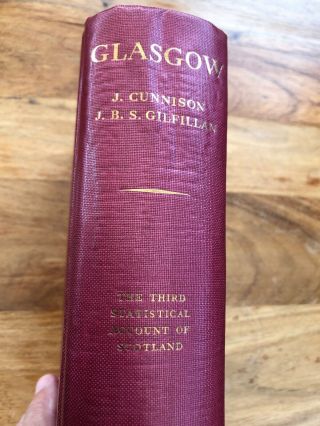Glasgow.  Third Statistical Account Of Scotland.  1958 First Edition