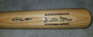 Willie Mays Autographed Bat Adirondack