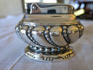 Vintage Silverplate Ronson Crown Table Lighter 60 