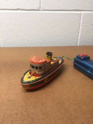 Vintage Marx Tin Battery Operated Tug Boat