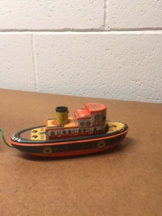 vintage marx tin battery operated tug boat 2