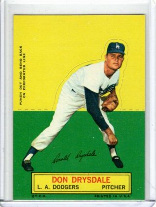 1964 Topps Standup Los Angeles Dodgers Don Drysdale Single Print
